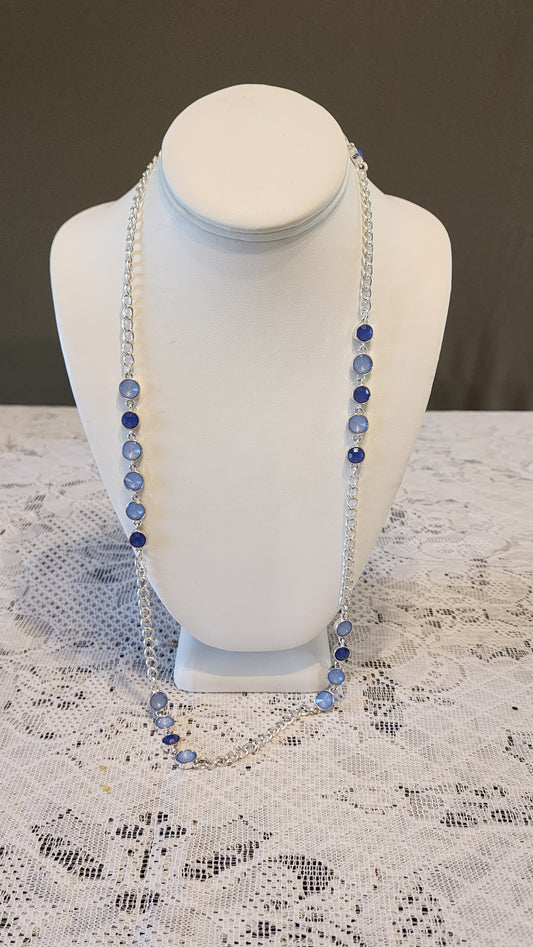 Chicos Blue bead necklace