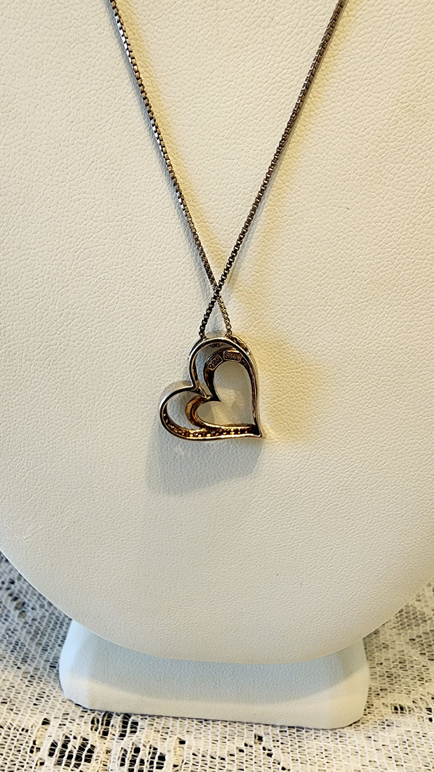 925 Sterling heart necklace