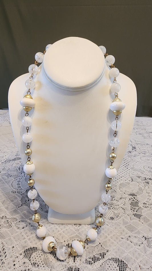 Beaded Acrylic plastic necklace