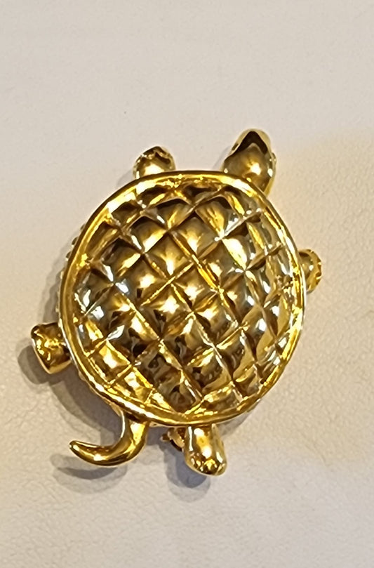 Liz claiborne Open turtle brooch