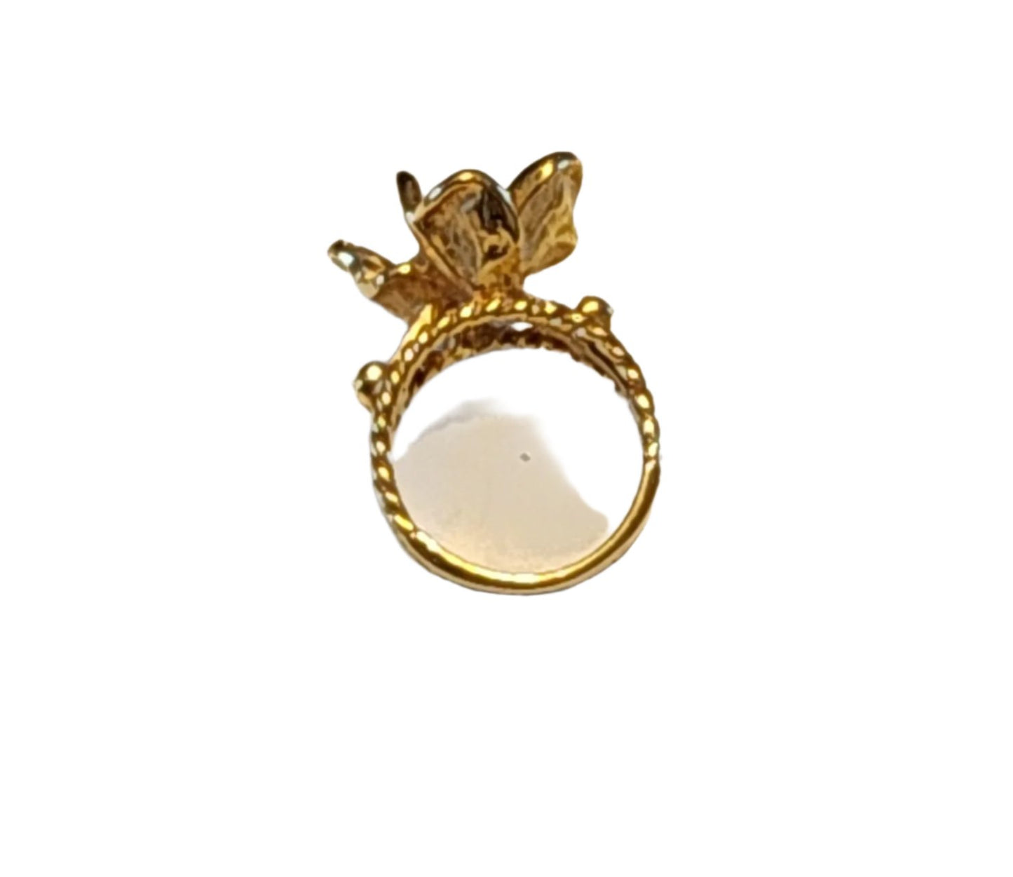 14k HGE Faux Pearl ring