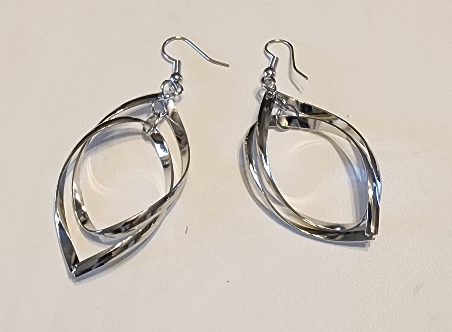 Silver tone earrings