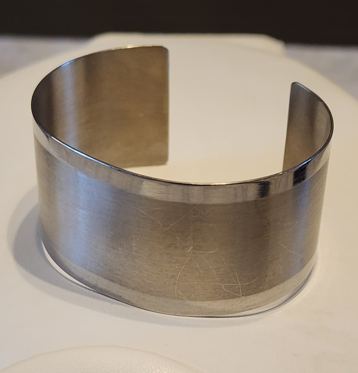 Silver tone cuff bracelet