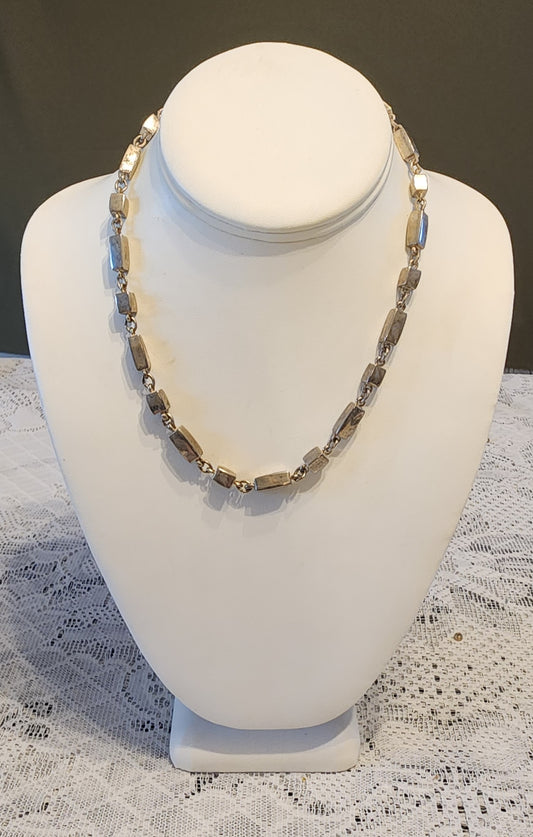 Silver tone necklace