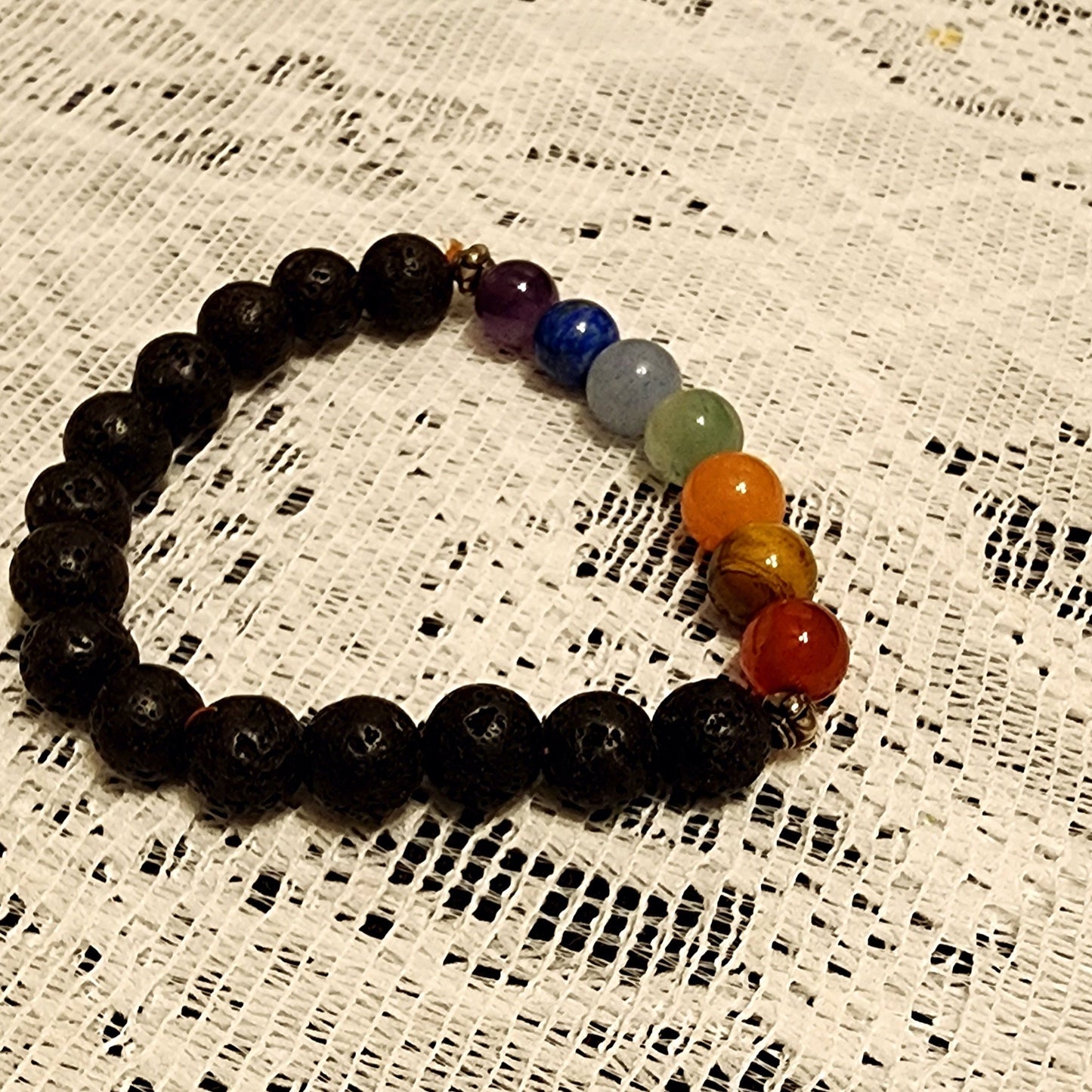 Lava stone stretch bracelet