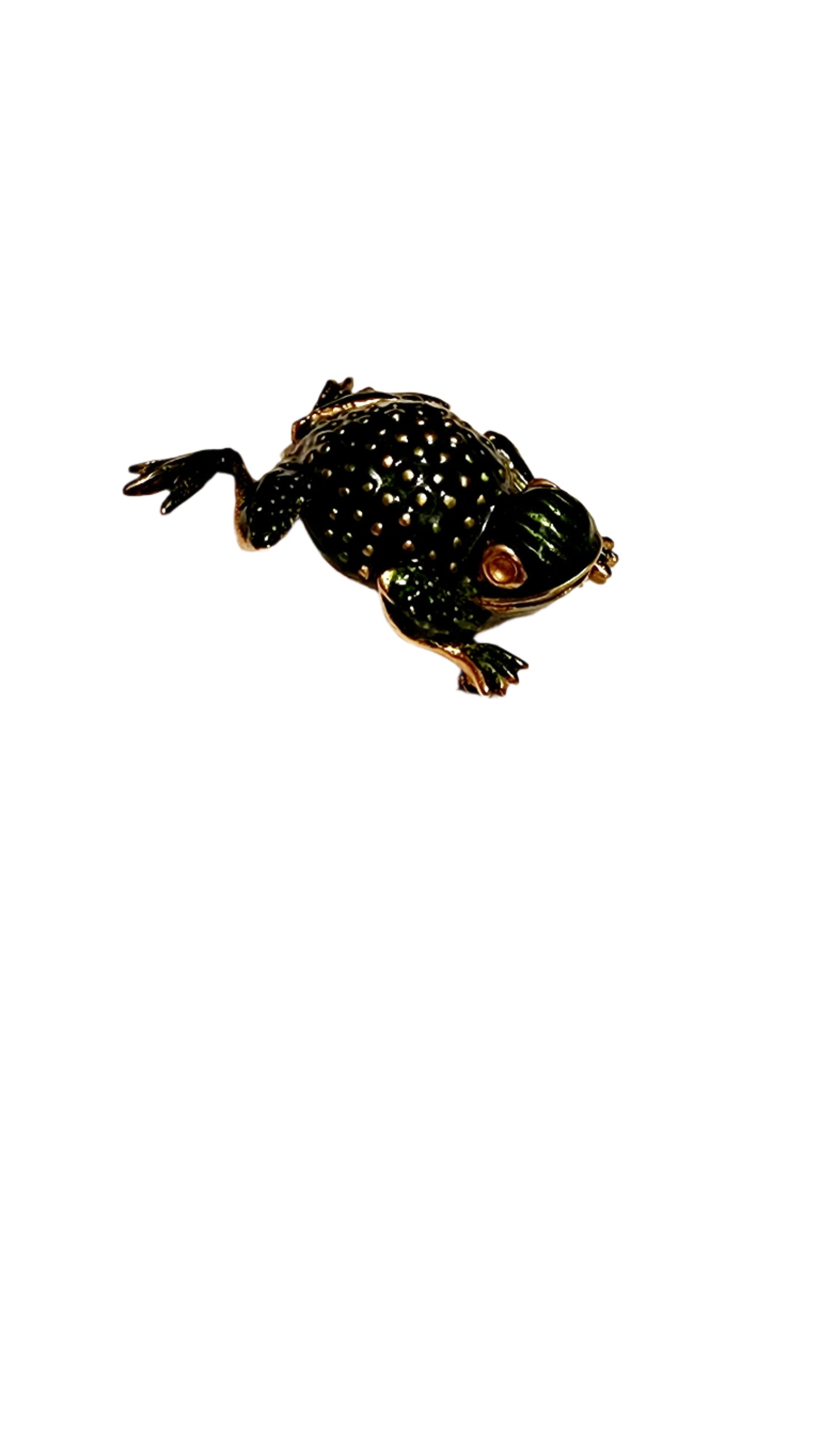 E Pearl frog brooch