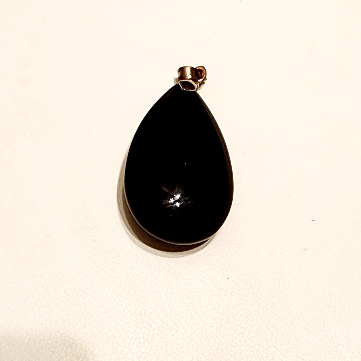 Black tear drop Glass pendant