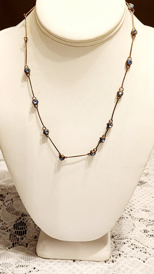 Blue Rhinestone necklace