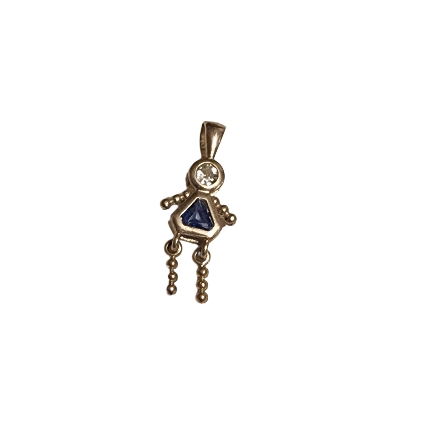 Light Blue birthstone 925 charm