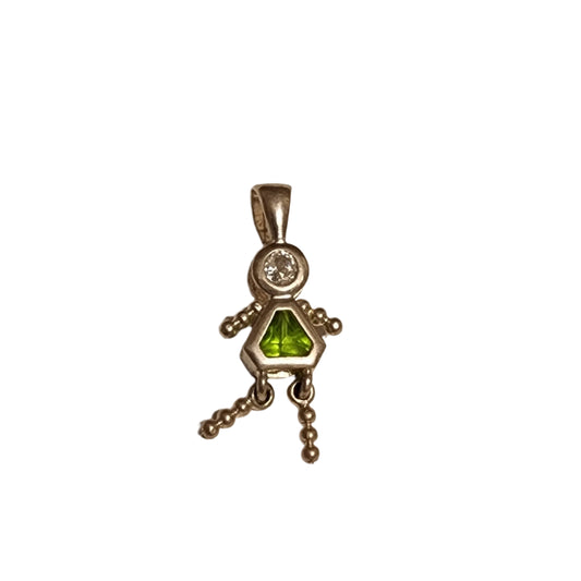 Light Green birthstone 925 charm